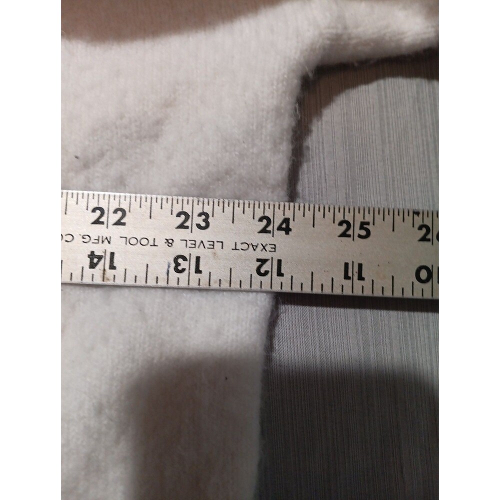 POL Anthropology Chunky Knit Open Cardigan Sweater Off White Pockets Large Boho - Picture 5 of 5